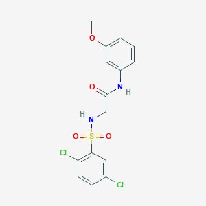 molecular formula C15H14Cl2N2O4S B426388 2-[(2,5-dichlorophenyl)sulfonylamino]-N-(3-methoxyphenyl)acetamide 