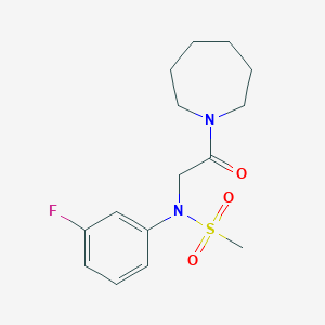molecular formula C15H21FN2O3S B426390 N-[2-(azepan-1-yl)-2-oxoethyl]-N-(3-fluorophenyl)methanesulfonamide 