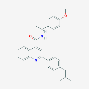 molecular formula C29H30N2O2 B4263900 2-(4-isobutylphenyl)-N-[1-(4-methoxyphenyl)ethyl]-4-quinolinecarboxamide 