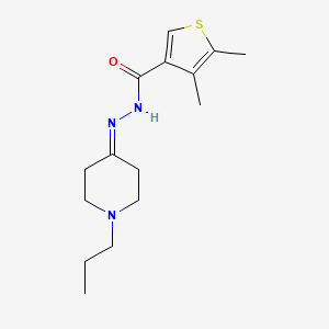 molecular formula C15H23N3OS B4263914 4,5-dimethyl-N'-(1-propyl-4-piperidinylidene)-3-thiophenecarbohydrazide 