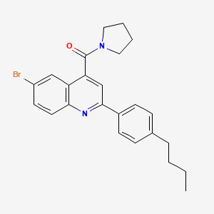 molecular formula C24H25BrN2O B4263924 6-bromo-2-(4-butylphenyl)-4-(1-pyrrolidinylcarbonyl)quinoline 