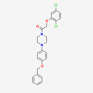 molecular formula C25H24Cl2N2O3 B4263928 1-[4-(benzyloxy)phenyl]-4-[(2,5-dichlorophenoxy)acetyl]piperazine 