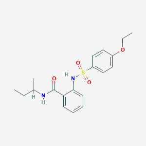 molecular formula C19H24N2O4S B426393 N-(sec-butyl)-2-{[(4-ethoxyphenyl)sulfonyl]amino}benzamide 