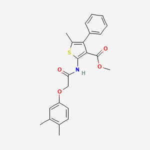 molecular formula C23H23NO4S B4263936 methyl 2-{[(3,4-dimethylphenoxy)acetyl]amino}-5-methyl-4-phenyl-3-thiophenecarboxylate 