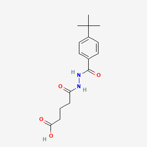 molecular formula C16H22N2O4 B4263944 5-[2-(4-tert-butylbenzoyl)hydrazino]-5-oxopentanoic acid 