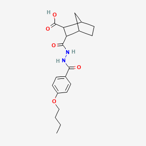 molecular formula C20H26N2O5 B4263962 3-{[2-(4-butoxybenzoyl)hydrazino]carbonyl}bicyclo[2.2.1]heptane-2-carboxylic acid 