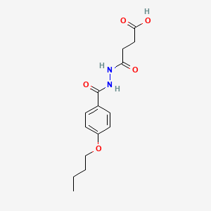 molecular formula C15H20N2O5 B4263972 4-[2-(4-butoxybenzoyl)hydrazino]-4-oxobutanoic acid 
