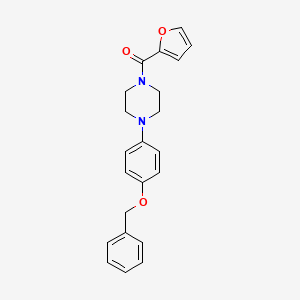 molecular formula C22H22N2O3 B4263986 1-[4-(benzyloxy)phenyl]-4-(2-furoyl)piperazine 
