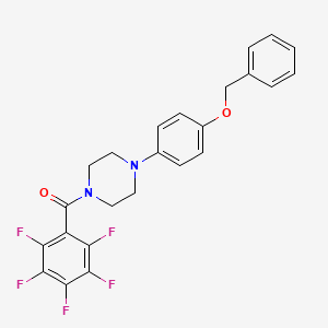 molecular formula C24H19F5N2O2 B4263997 1-[4-(benzyloxy)phenyl]-4-(pentafluorobenzoyl)piperazine 