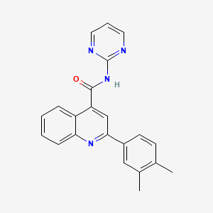 molecular formula C22H18N4O B4264003 2-(3,4-dimethylphenyl)-N-2-pyrimidinyl-4-quinolinecarboxamide 