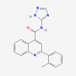 molecular formula C19H15N5O B4264008 2-(2-methylphenyl)-N-1H-1,2,4-triazol-3-yl-4-quinolinecarboxamide 