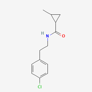 molecular formula C13H16ClNO B4264035 N-[2-(4-chlorophenyl)ethyl]-2-methylcyclopropanecarboxamide 