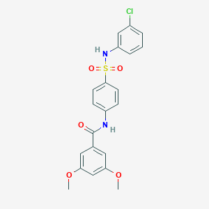 N-{4-[(3-chloroanilino)sulfonyl]phenyl}-3,5-dimethoxybenzamide