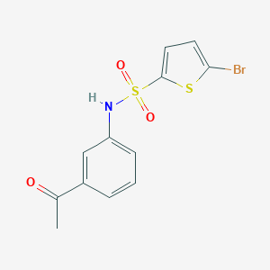 molecular formula C12H10BrNO3S2 B426406 N-(3-acetylphenyl)-5-bromothiophene-2-sulfonamide 