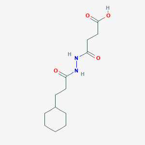 molecular formula C13H22N2O4 B4264064 4-[2-(3-cyclohexylpropanoyl)hydrazino]-4-oxobutanoic acid 