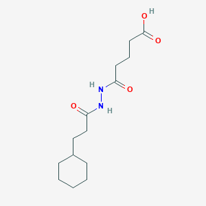 molecular formula C14H24N2O4 B4264073 5-[2-(3-cyclohexylpropanoyl)hydrazino]-5-oxopentanoic acid 