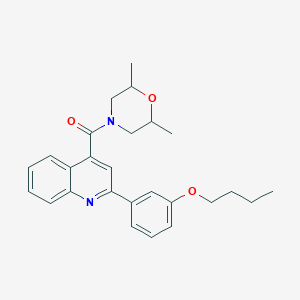 molecular formula C26H30N2O3 B4264074 2-(3-butoxyphenyl)-4-[(2,6-dimethyl-4-morpholinyl)carbonyl]quinoline 
