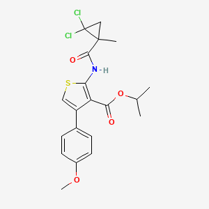 molecular formula C20H21Cl2NO4S B4264081 isopropyl 2-{[(2,2-dichloro-1-methylcyclopropyl)carbonyl]amino}-4-(4-methoxyphenyl)-3-thiophenecarboxylate 