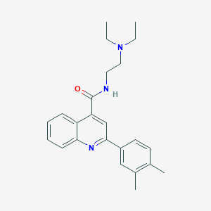 molecular formula C24H29N3O B4264083 N-[2-(diethylamino)ethyl]-2-(3,4-dimethylphenyl)-4-quinolinecarboxamide 