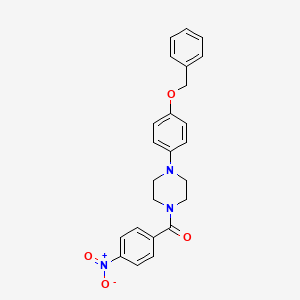 molecular formula C24H23N3O4 B4264088 1-[4-(benzyloxy)phenyl]-4-(4-nitrobenzoyl)piperazine 