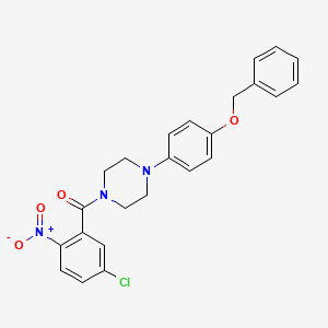 molecular formula C24H22ClN3O4 B4264094 1-[4-(benzyloxy)phenyl]-4-(5-chloro-2-nitrobenzoyl)piperazine 