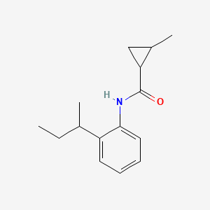 molecular formula C15H21NO B4264100 N-(2-sec-butylphenyl)-2-methylcyclopropanecarboxamide 