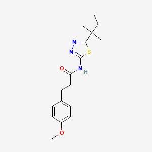 molecular formula C17H23N3O2S B4264118 N-[5-(1,1-dimethylpropyl)-1,3,4-thiadiazol-2-yl]-3-(4-methoxyphenyl)propanamide 