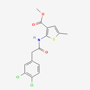 molecular formula C15H13Cl2NO3S B4264124 methyl 2-{[(3,4-dichlorophenyl)acetyl]amino}-5-methyl-3-thiophenecarboxylate 