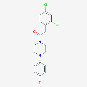 molecular formula C18H17Cl2FN2O B4264130 1-[(2,4-dichlorophenyl)acetyl]-4-(4-fluorophenyl)piperazine 