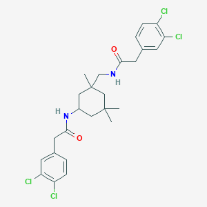 molecular formula C26H30Cl4N2O2 B4264137 2-(3,4-dichlorophenyl)-N-[3-({[(3,4-dichlorophenyl)acetyl]amino}methyl)-3,5,5-trimethylcyclohexyl]acetamide 