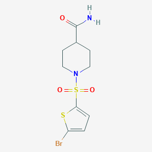 molecular formula C10H13BrN2O3S2 B426414 1-[(5-Bromo-2-thienyl)sulfonyl]-4-piperidinecarboxamide CAS No. 578751-15-2