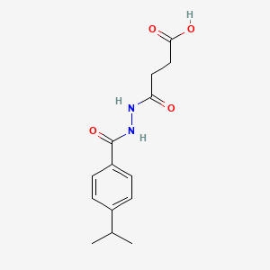 molecular formula C14H18N2O4 B4264141 4-[2-(4-isopropylbenzoyl)hydrazino]-4-oxobutanoic acid 