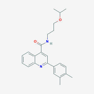 molecular formula C24H28N2O2 B4264160 2-(3,4-dimethylphenyl)-N-(3-isopropoxypropyl)-4-quinolinecarboxamide 