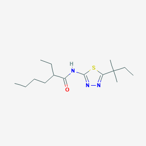molecular formula C15H27N3OS B4264178 N-[5-(1,1-dimethylpropyl)-1,3,4-thiadiazol-2-yl]-2-ethylhexanamide 