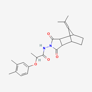 molecular formula C23H28N2O4 B4264181 2-(3,4-dimethylphenoxy)-N-[10-(1-methylethylidene)-3,5-dioxo-4-azatricyclo[5.2.1.0~2,6~]dec-4-yl]propanamide 