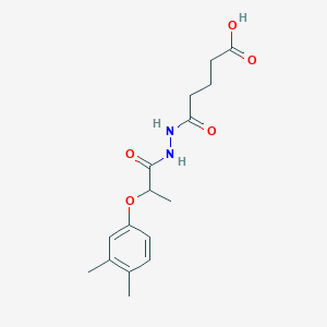 molecular formula C16H22N2O5 B4264201 5-{2-[2-(3,4-dimethylphenoxy)propanoyl]hydrazino}-5-oxopentanoic acid 