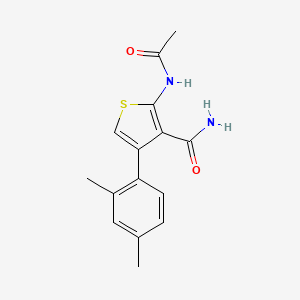 molecular formula C15H16N2O2S B4264213 2-(acetylamino)-4-(2,4-dimethylphenyl)-3-thiophenecarboxamide 