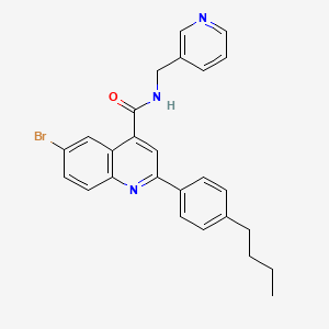 molecular formula C26H24BrN3O B4264214 6-bromo-2-(4-butylphenyl)-N-(3-pyridinylmethyl)-4-quinolinecarboxamide 