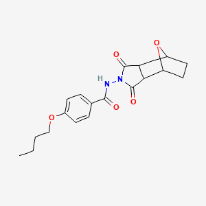 molecular formula C19H22N2O5 B4264218 4-butoxy-N-(3,5-dioxo-10-oxa-4-azatricyclo[5.2.1.0~2,6~]dec-4-yl)benzamide 