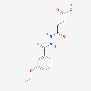 molecular formula C13H16N2O5 B4264243 4-[2-(3-ethoxybenzoyl)hydrazino]-4-oxobutanoic acid 