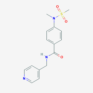molecular formula C15H17N3O3S B426426 4-[methyl(methylsulfonyl)amino]-N-(pyridin-4-ylmethyl)benzamide 