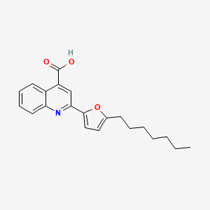 molecular formula C21H23NO3 B4264265 2-(5-heptyl-2-furyl)-4-quinolinecarboxylic acid 