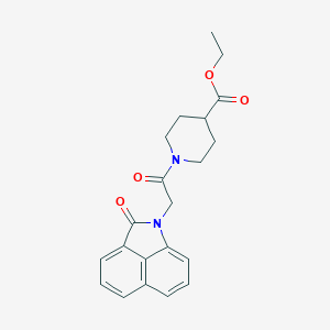 molecular formula C21H22N2O4 B426428 ethyl 1-[(2-oxobenzo[cd]indol-1(2H)-yl)acetyl]piperidine-4-carboxylate 