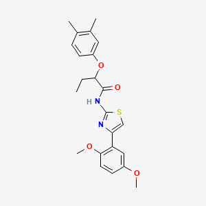 molecular formula C23H26N2O4S B4264291 N-[4-(2,5-dimethoxyphenyl)-1,3-thiazol-2-yl]-2-(3,4-dimethylphenoxy)butanamide 