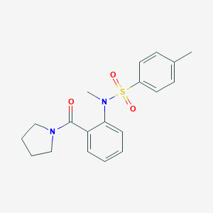 molecular formula C19H22N2O3S B426430 N,4-dimethyl-N-[2-(1-pyrrolidinylcarbonyl)phenyl]benzenesulfonamide 