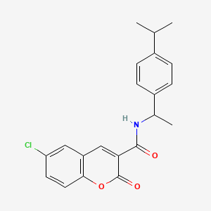 molecular formula C21H20ClNO3 B4264305 6-chloro-N-[1-(4-isopropylphenyl)ethyl]-2-oxo-2H-chromene-3-carboxamide 