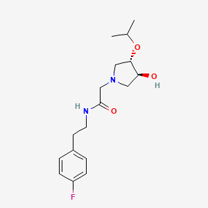 N-[2-(4-fluorophenyl)ethyl]-2-[(3S*,4S*)-3-hydroxy-4-isopropoxypyrrolidin-1-yl]acetamide