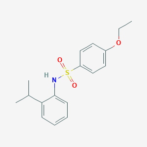 molecular formula C17H21NO3S B426431 4-ethoxy-N-[2-(propan-2-yl)phenyl]benzenesulfonamide 