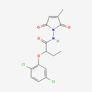 molecular formula C15H14Cl2N2O4 B4264313 2-(2,5-dichlorophenoxy)-N-(3-methyl-2,5-dioxo-2,5-dihydro-1H-pyrrol-1-yl)butanamide 