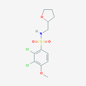 molecular formula C12H15Cl2NO4S B426434 2,3-Dichloro-4-methoxy-N-(tetrahydro-furan-2-ylmethyl)-benzenesulfonamide 